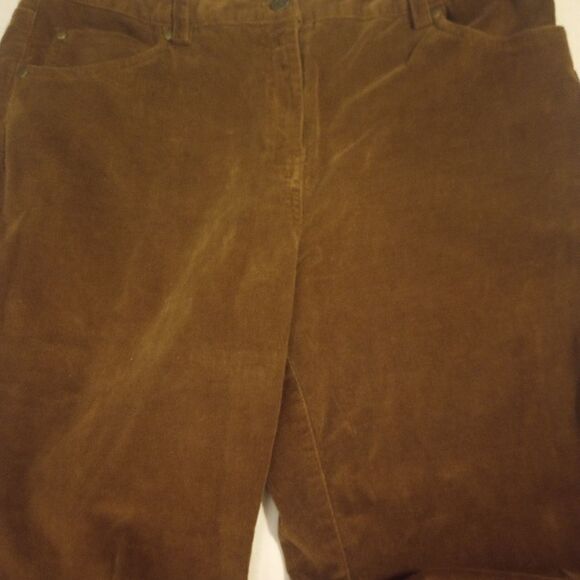 Rafaella brown corduroy pants with straight boot cut leg - Picture 9 of 10